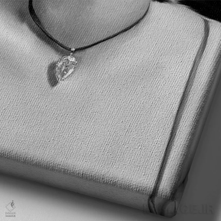 تابلو دکوراتیو نگاه عاشقانه اثر جری مایکلز - نمای نزدیک بافت بوم