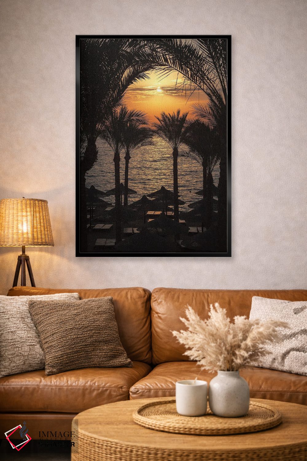 تابلو دکوراتیو Egypt,طلوع آفتاب بر فراز دریای سرخ اثر جین ریکس - D3B