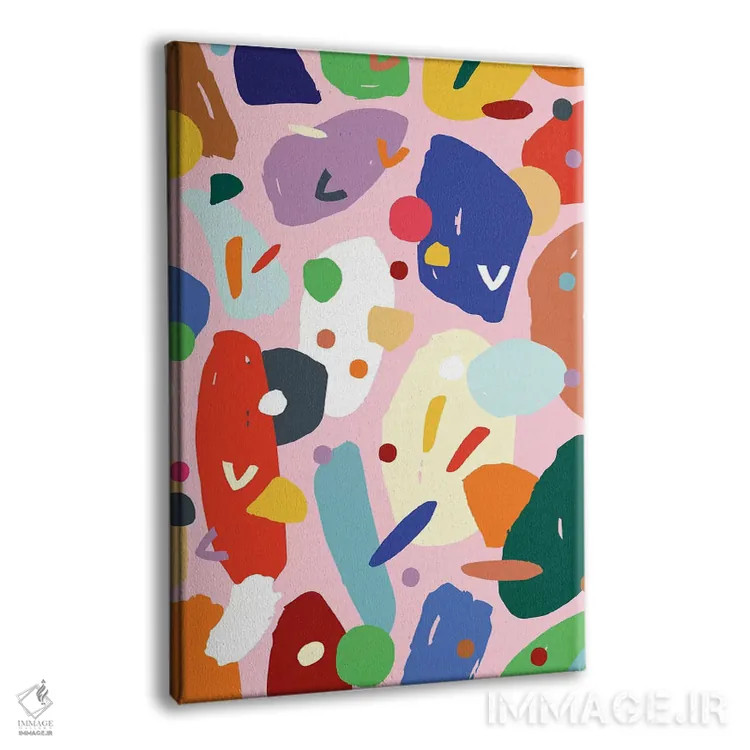 تابلو انتزاعی روشن و جسور ۲ اثر جسیکا بروگینک - نمای پرسپکتیو محصول