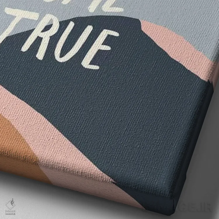 تابلو دکوراتیو تو کارهای بزرگی انجام خواهی داد ۲ اثر جسیکا بروگینک - نمای نزدیک بافت بوم