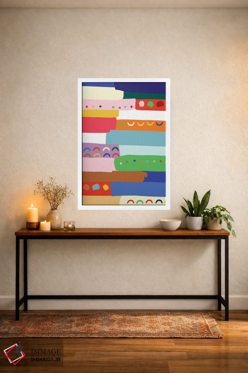 تابلو انتزاعی روشن و جسور ۴ اثر جسیکا بروگینک - D2W