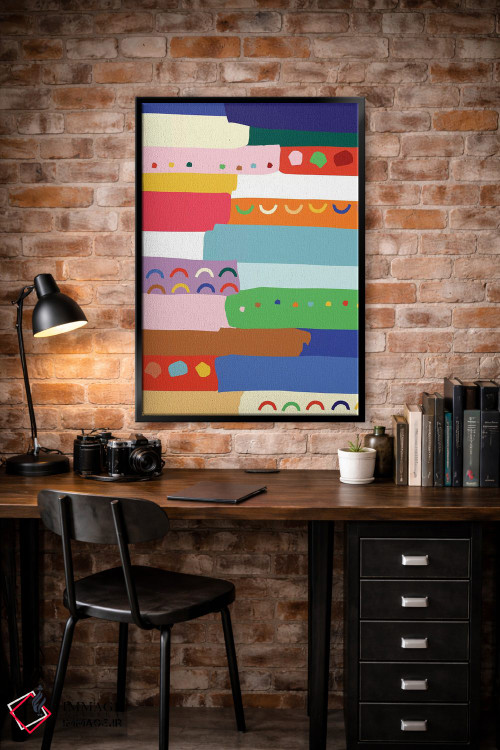 تابلو انتزاعی روشن و جسور ۴ اثر جسیکا بروگینک - D3B