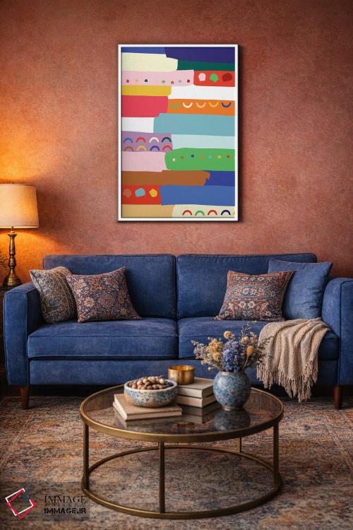 تابلو انتزاعی روشن و جسور ۴ اثر جسیکا بروگینک - D1W