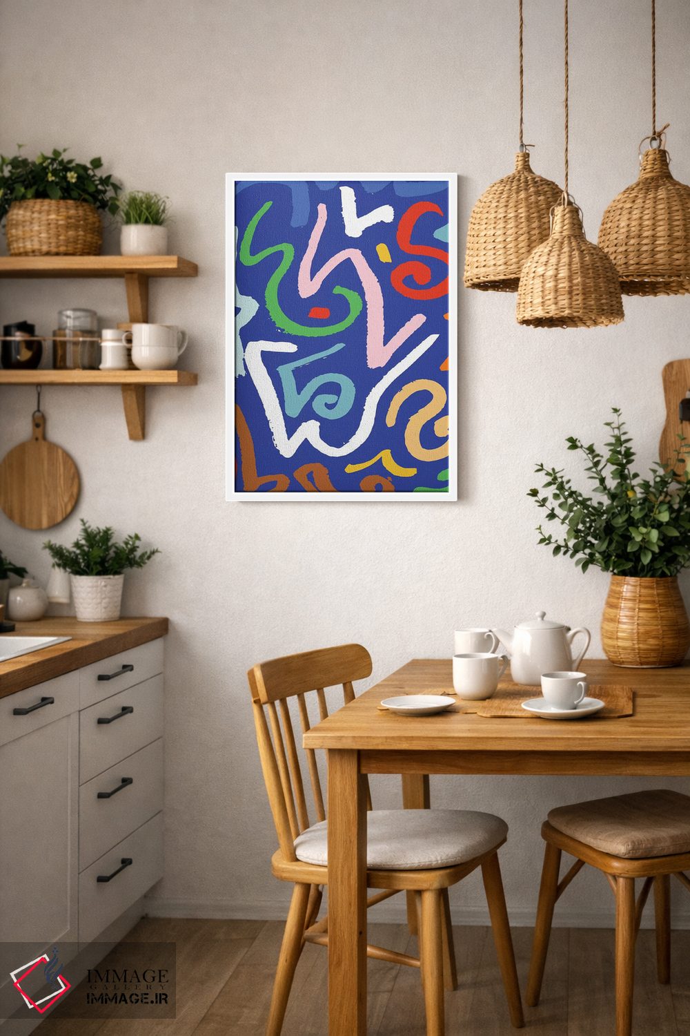 تابلو انتزاعی روشن و جسور ۳ اثر جسیکا بروگینک - D3W