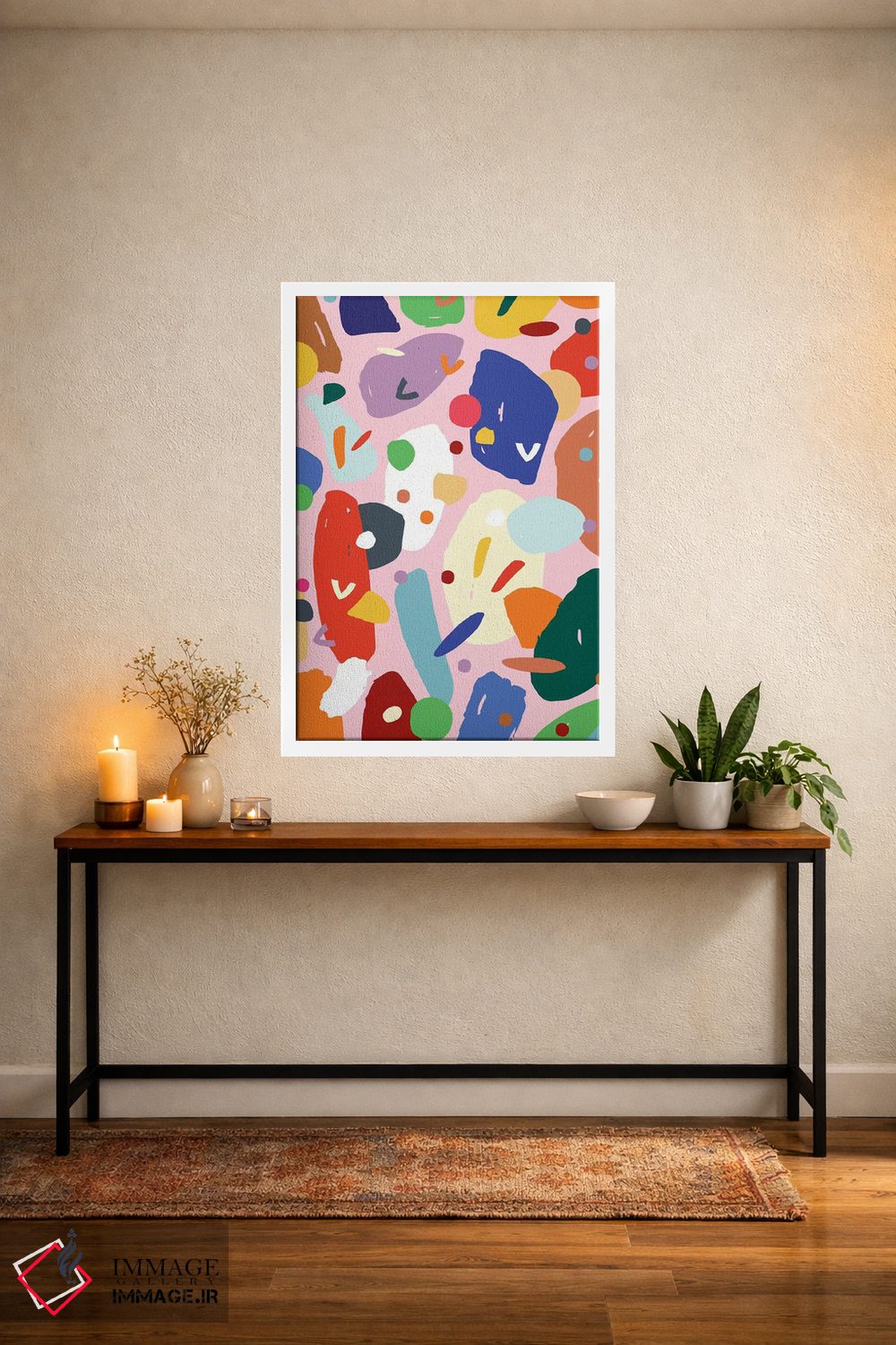 تابلو انتزاعی روشن و جسور ۲ اثر جسیکا بروگینک - D4W