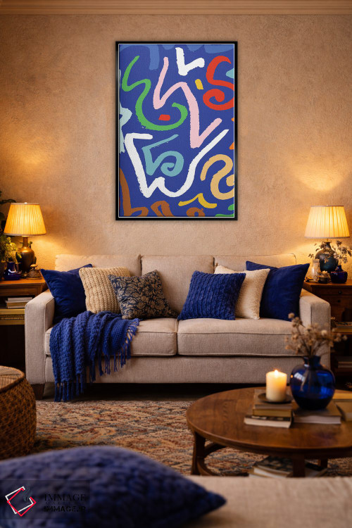 تابلو انتزاعی روشن و جسور ۳ اثر جسیکا بروگینک - D5B