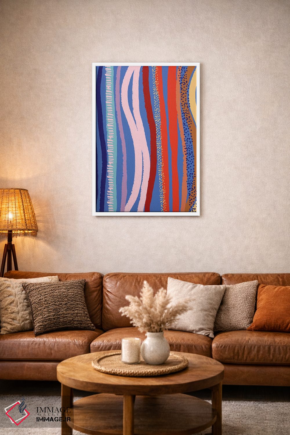 تابلو انتزاعی روشن و جسور ۵ اثر جسیکا بروگینک - D1W