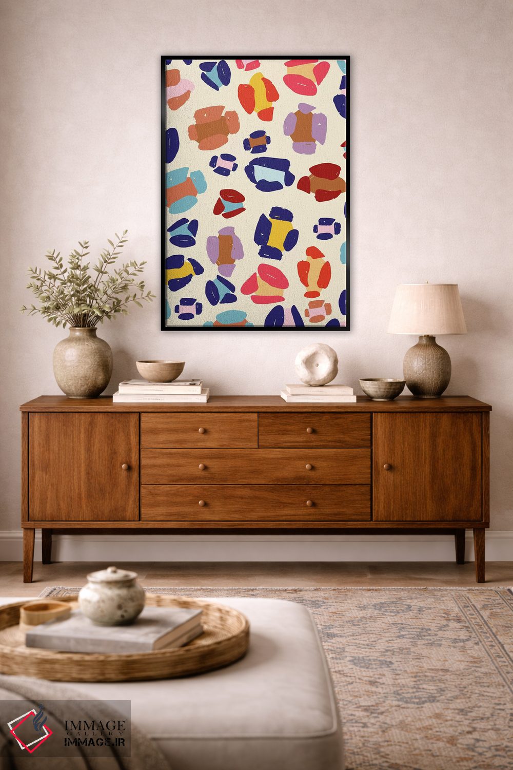 تابلو انتزاعی درخشان و جسورانه هفتم اثر جسیکا بروگینک - D4B