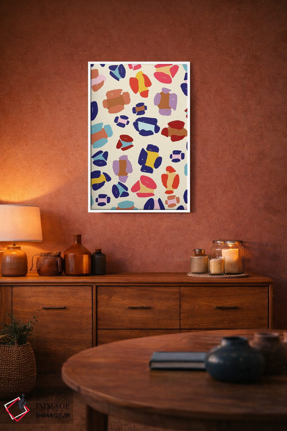 تابلو انتزاعی درخشان و جسورانه هفتم اثر جسیکا بروگینک - D3W