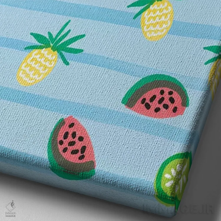 تابلو دکوراتیو در زمان جزیره اثر جسیکا بروگینک - نمای نزدیک بافت بوم