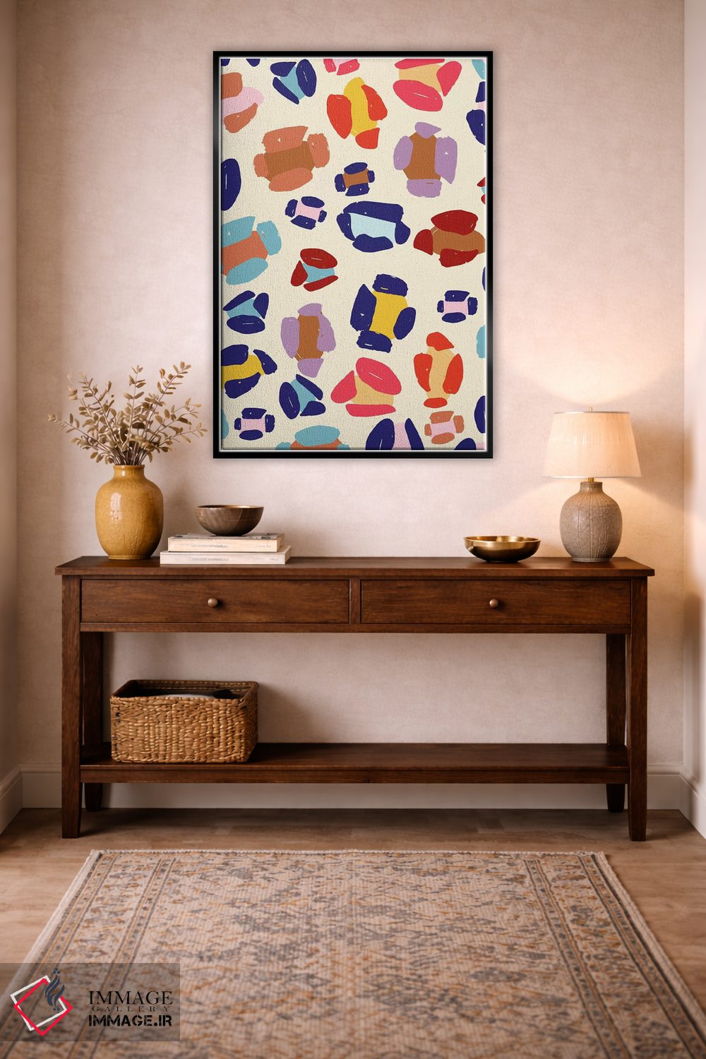 تابلو انتزاعی درخشان و جسورانه هفتم اثر جسیکا بروگینک - D5B