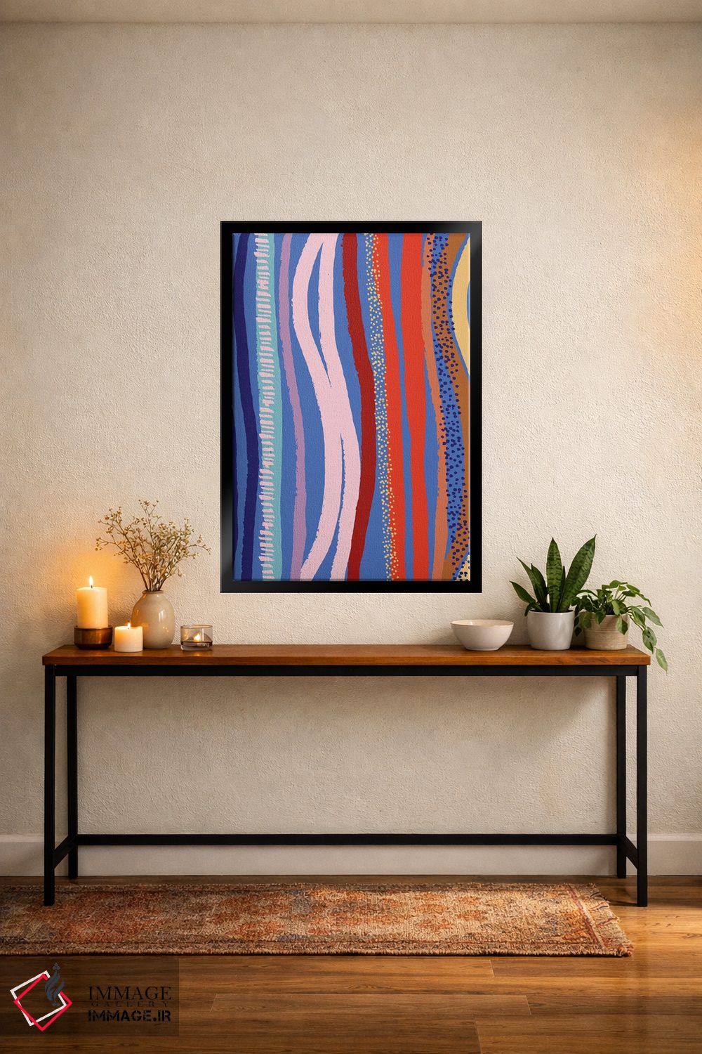 تابلو انتزاعی روشن و جسور ۵ اثر جسیکا بروگینک - D4B