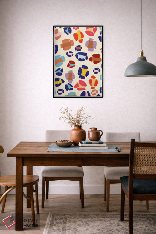 تابلو انتزاعی درخشان و جسورانه هفتم اثر جسیکا بروگینک - D6B