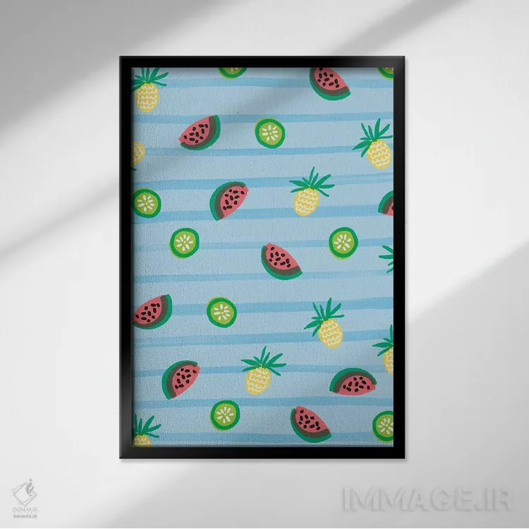 تابلو دکوراتیو در زمان جزیره اثر جسیکا بروگینک - نمای قابدار مشکی