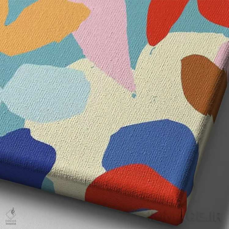 تابلو دکوراتیو درخشان و جسورانه هشتم اثر جسیکا بروگینک - نمای نزدیک بافت بوم