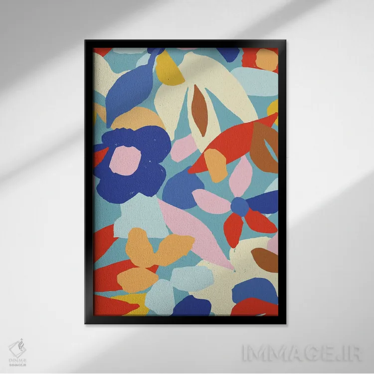 تابلو دکوراتیو درخشان و جسورانه هشتم اثر جسیکا بروگینک - نمای قابدار مشکی