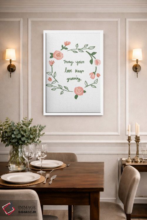 تابلو دکوراتیو عشق همچنان رشد می کند اثر جسیکا بروگینک - D1W