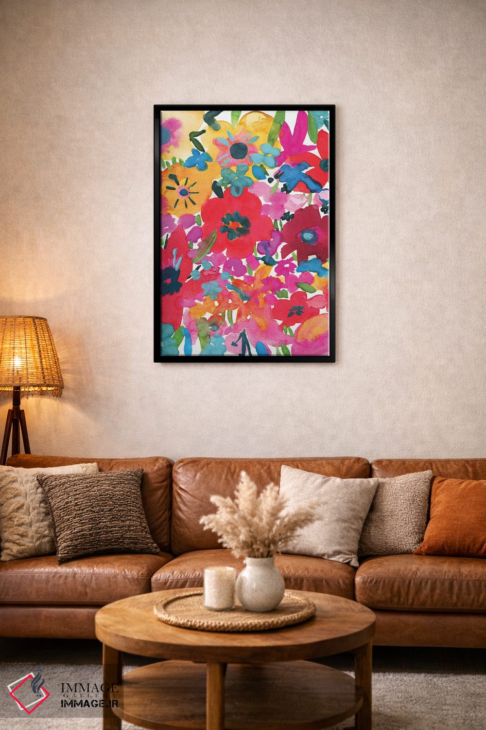 تابلو دکوراتیو گل های پرطراوت اول اثر جسیکا بروگینک - D2B