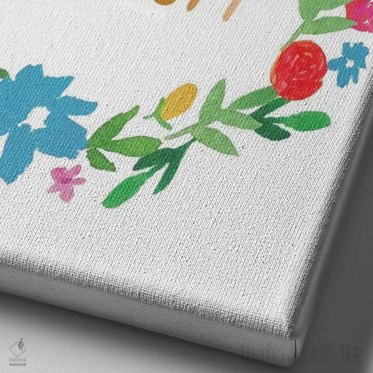 تابلو دکوراتیو گل های پرطراوت سوم اثر جسیکا بروگینک - نمای نزدیک بافت بوم