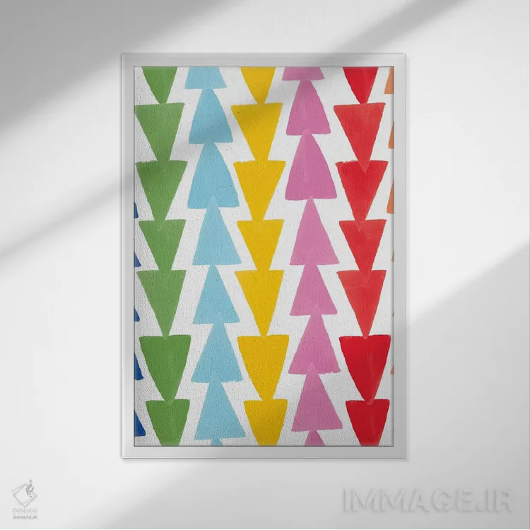 تابلو انتزاعی گل های پرطراوت دوم اثر جسیکا بروگینک - نمای قابدار سفید