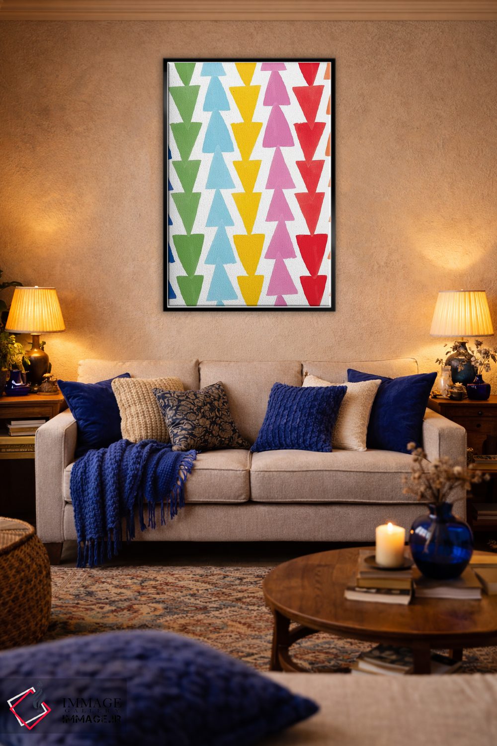 تابلو انتزاعی گل های پرطراوت دوم اثر جسیکا بروگینک - D4B