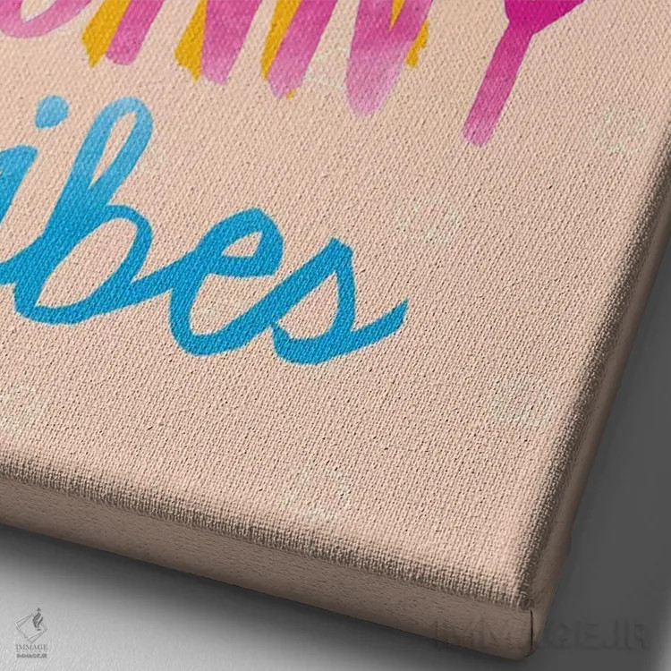 تابلو دکوراتیو در زمان جزیره اثر جسیکا بروگینک - نمای نزدیک بافت بوم