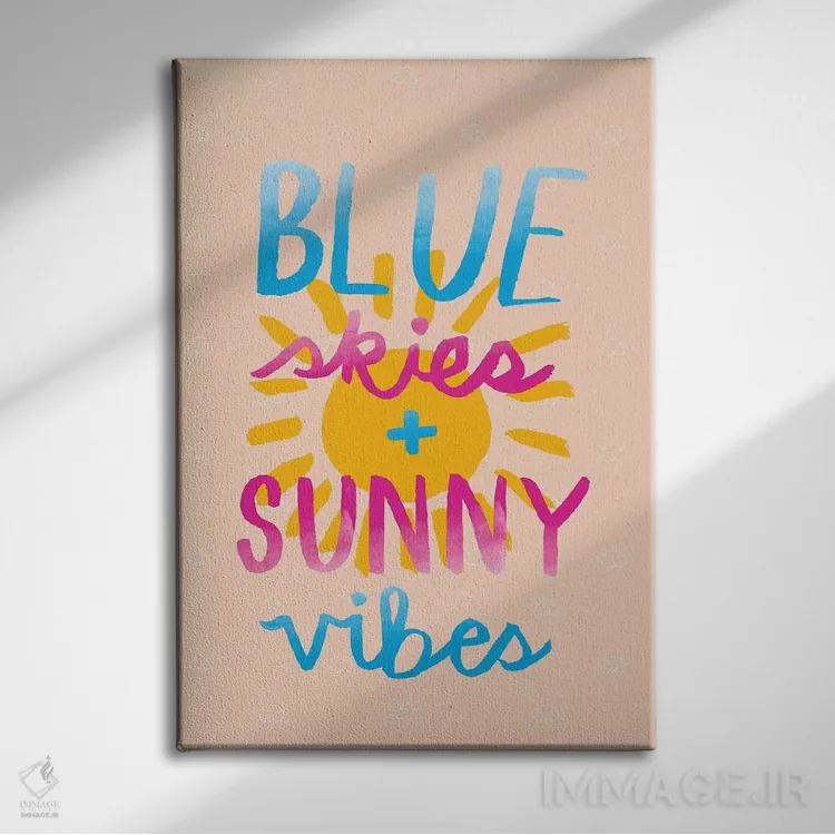 تابلو دکوراتیو در زمان جزیره اثر جسیکا بروگینک - نمای روبهرو روی دیوار