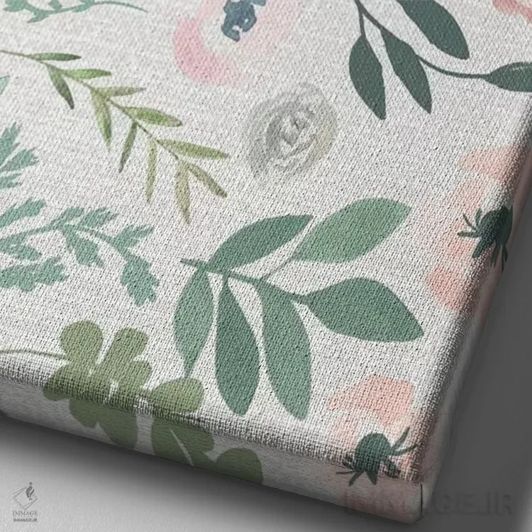 تابلو دکوراتیو باغ مخفی سوم اثر جسیکا بروگینک - نمای نزدیک بافت بوم