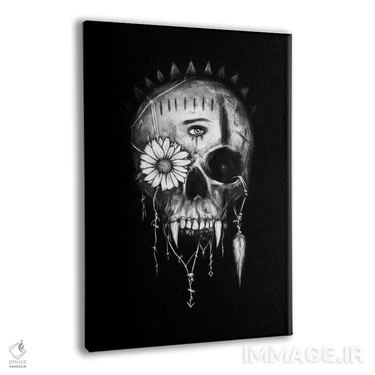 تابلو دکوراتیو جمجمه خون آشام اثر جاستین گداک - نمای پرسپکتیو محصول