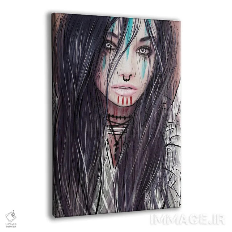 تابلو دکوراتیو نقره ای اثر جاستین گداک - نمای پرسپکتیو محصول