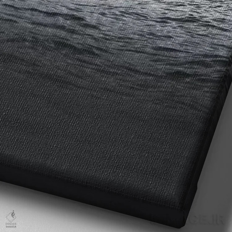 تابلو دکوراتیو قایق تنها اثر جو شاتر - نمای نزدیک بافت بوم