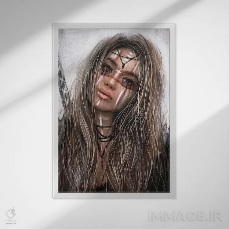 تابلو دکوراتیو در جستجوی سایه ها اثر جاستین گداک - نمای قابدار سفید