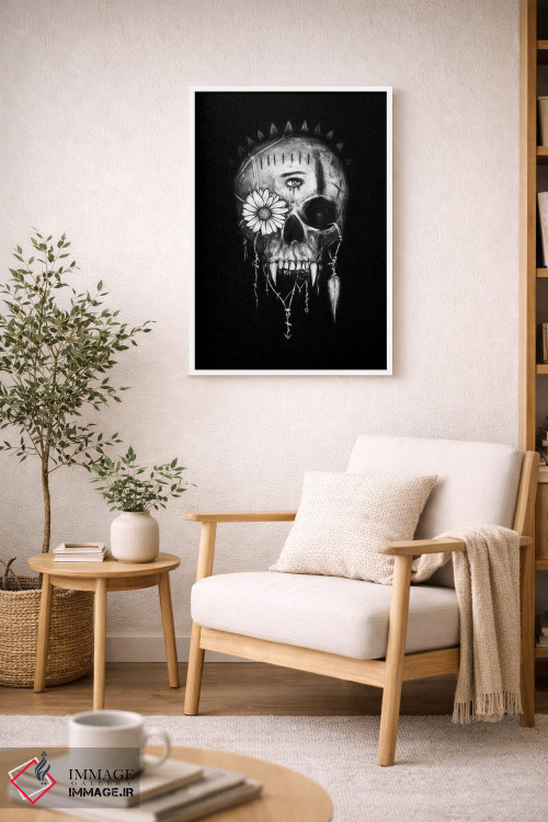 تابلو دکوراتیو جمجمه خون آشام اثر جاستین گداک - D5W