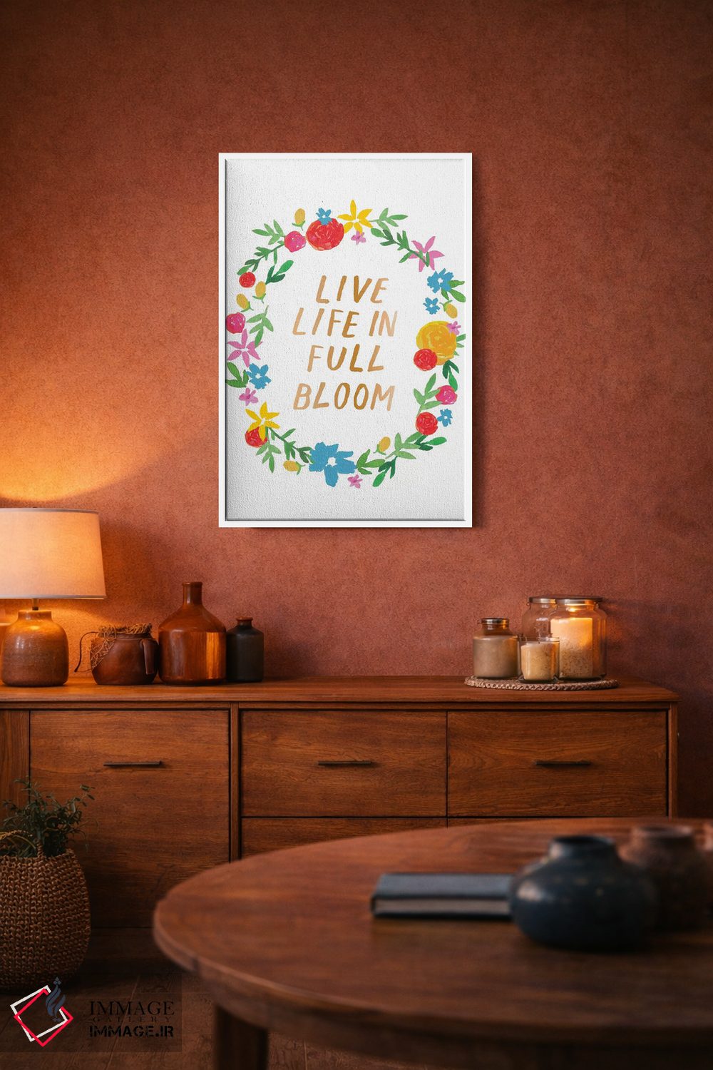 تابلو دکوراتیو گل های پرطراوت سوم اثر جسیکا بروگینک - D4W