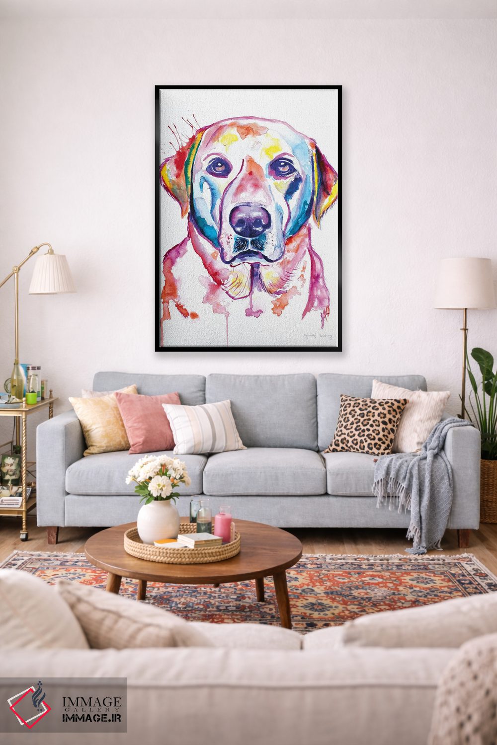 تابلو دکوراتیو لب زرد آبرنگی اثر جنیفر سیلی - D2B