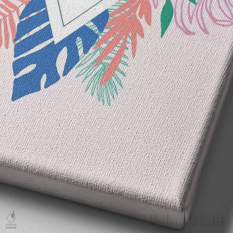 تابلو دکوراتیو بهشت استوایی اثر جسیکا بروگینک - نمای نزدیک بافت بوم