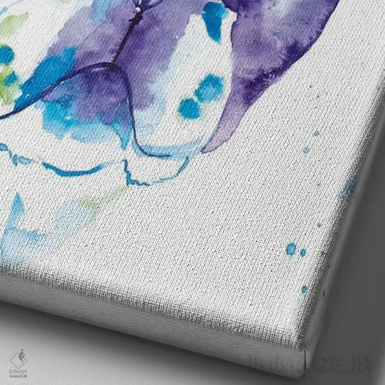 تابلو دکوراتیو فرنچی آبرنگی دوم اثر جنیفر سیلی - نمای نزدیک بافت بوم