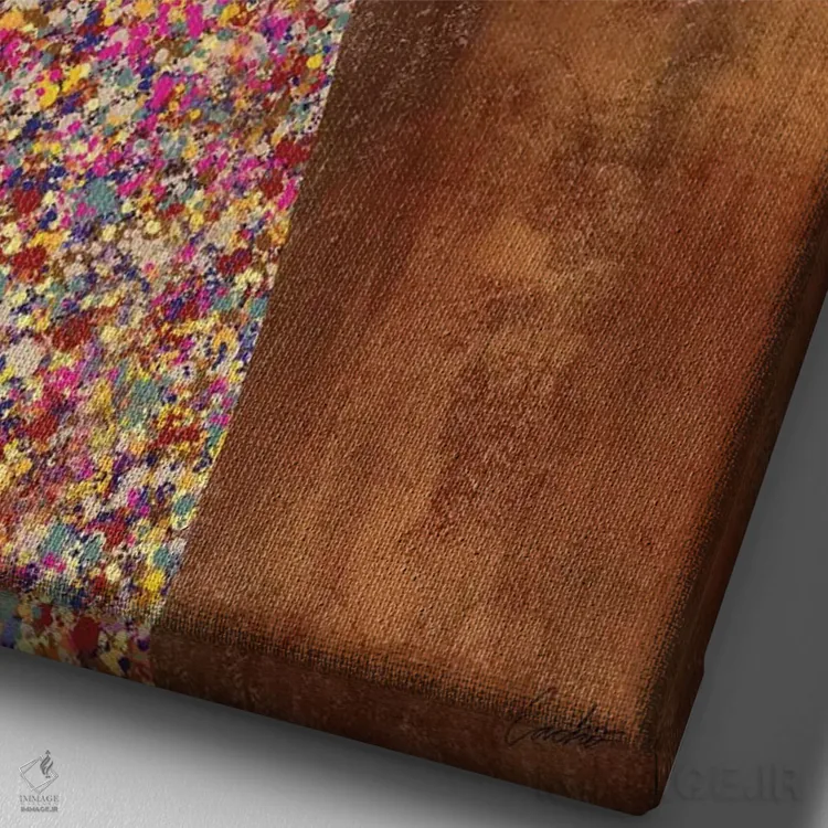 تابلو دکوراتیو منتظر مانده ام اثر خوزه کاچو - نمای نزدیک بافت بوم