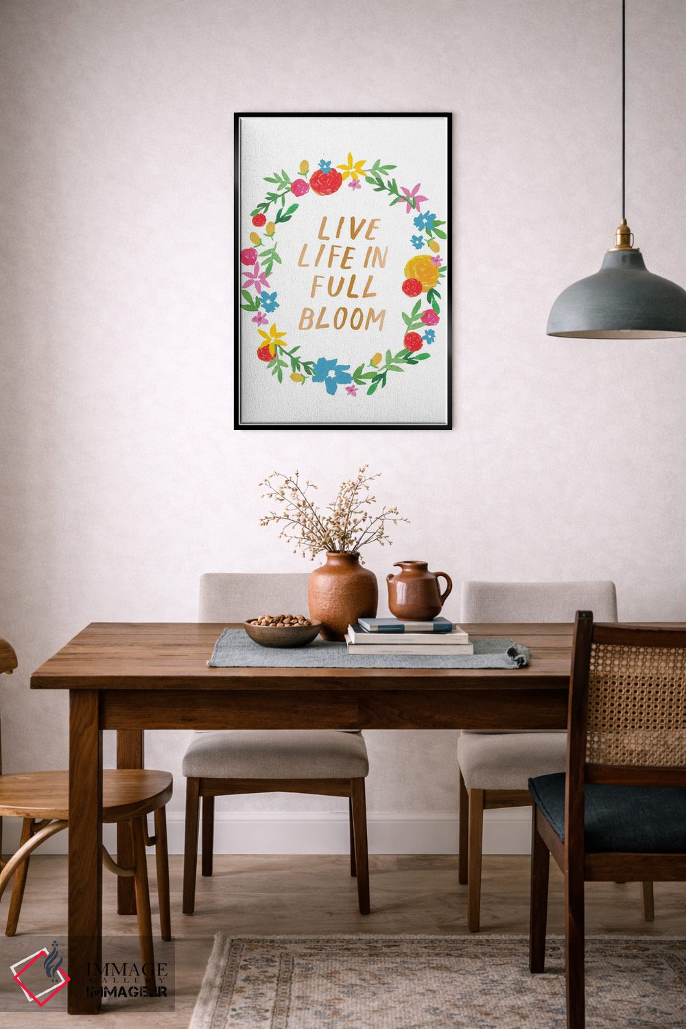 تابلو دکوراتیو گل های پرطراوت سوم اثر جسیکا بروگینک - D6B