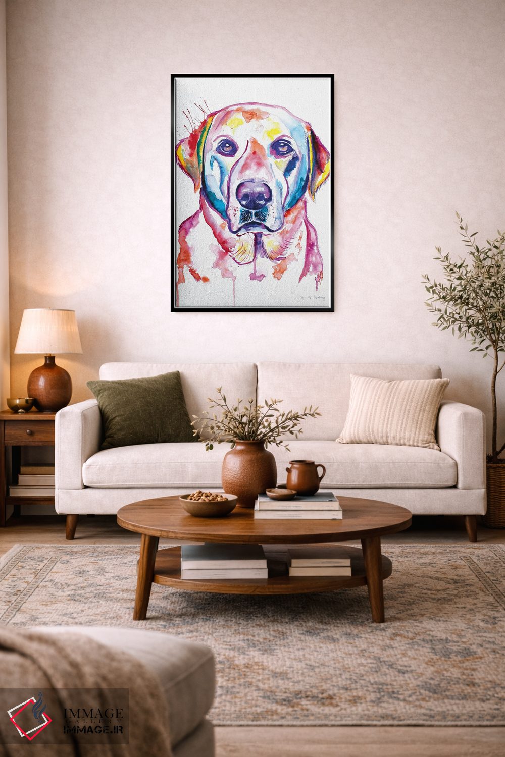 تابلو دکوراتیو لب زرد آبرنگی اثر جنیفر سیلی - D4B