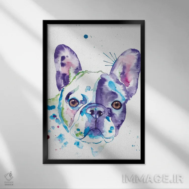 تابلو دکوراتیو فرنچی آبرنگی دوم اثر جنیفر سیلی - نمای قابدار مشکی