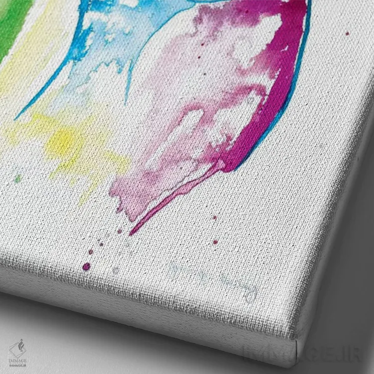 تابلو دکوراتیو فرنچی آبرنگی اول اثر جنیفر سیلی - نمای نزدیک بافت بوم