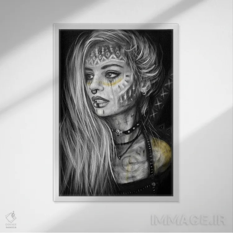 تابلو دکوراتیو شکوفا شو و پیروز شو اثر جاستین گداک - نمای قابدار سفید