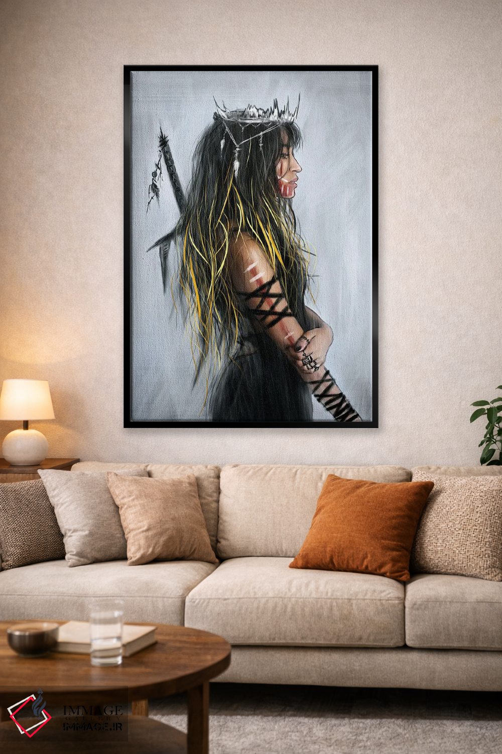 تابلو دکوراتیو حفظ شجاعت اثر جاستین گداک - D1B