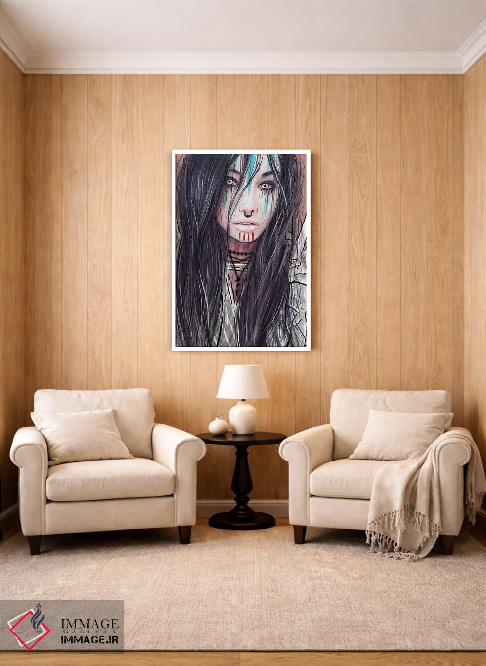 تابلو دکوراتیو نقره ای اثر جاستین گداک - D1W