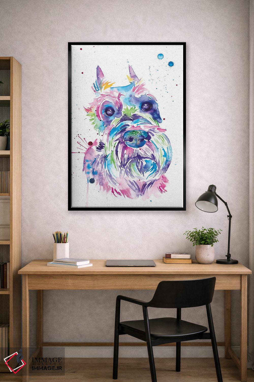 تابلو دکوراتیو شنوزر آبرنگی اثر جنیفر سیلی - D2B