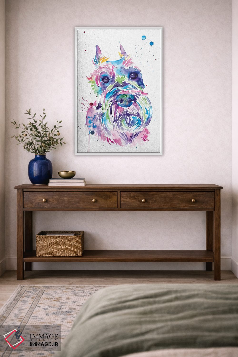 تابلو دکوراتیو شنوزر آبرنگی اثر جنیفر سیلی - D4W