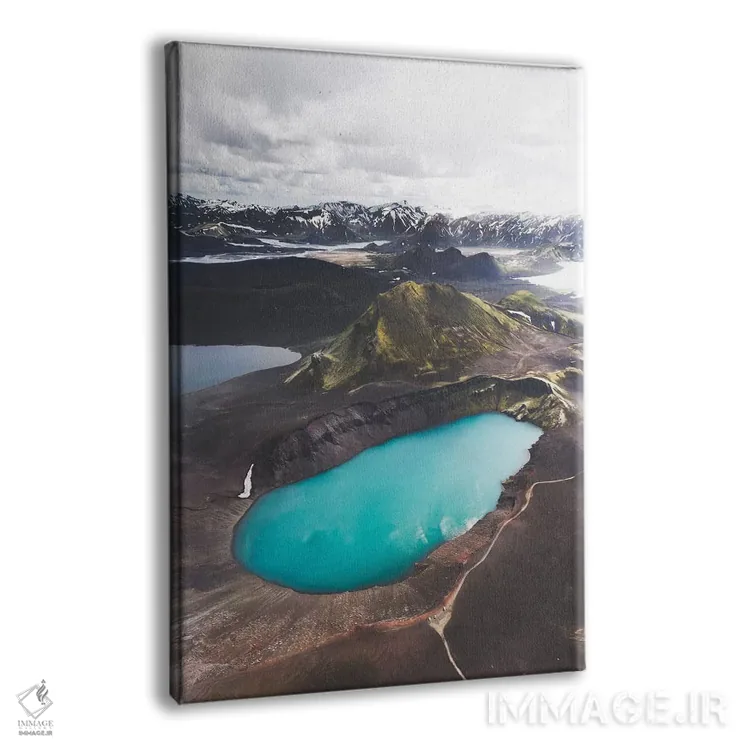 تابلو دکوراتیو آبی فلات اثر جو شاتر - نمای پرسپکتیو محصول