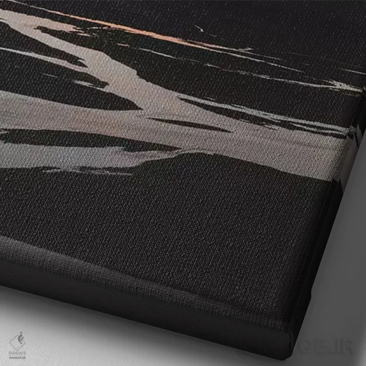 تابلو دکوراتیو هکلا هنگام غروب اثر جو شاتر - نمای نزدیک بافت بوم