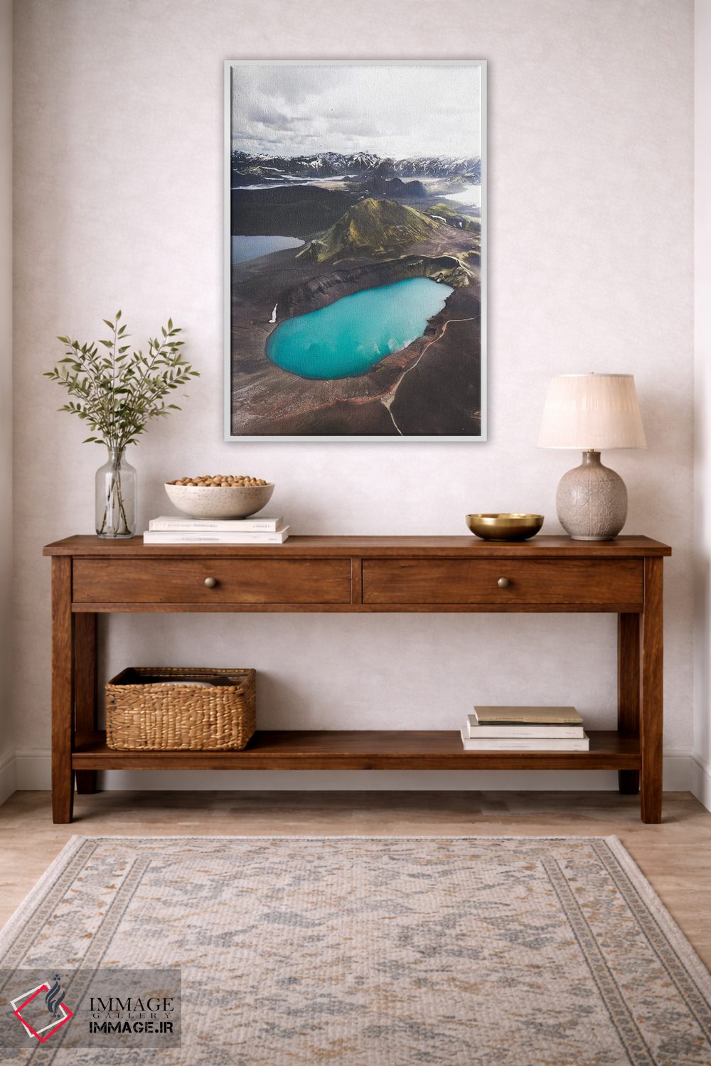 تابلو دکوراتیو آبی فلات اثر جو شاتر - D2W